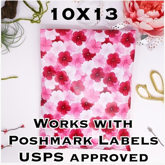 50 10X13 Hibiscus Flower Poly Mailers CLEARANCE - Picture 4 of 6